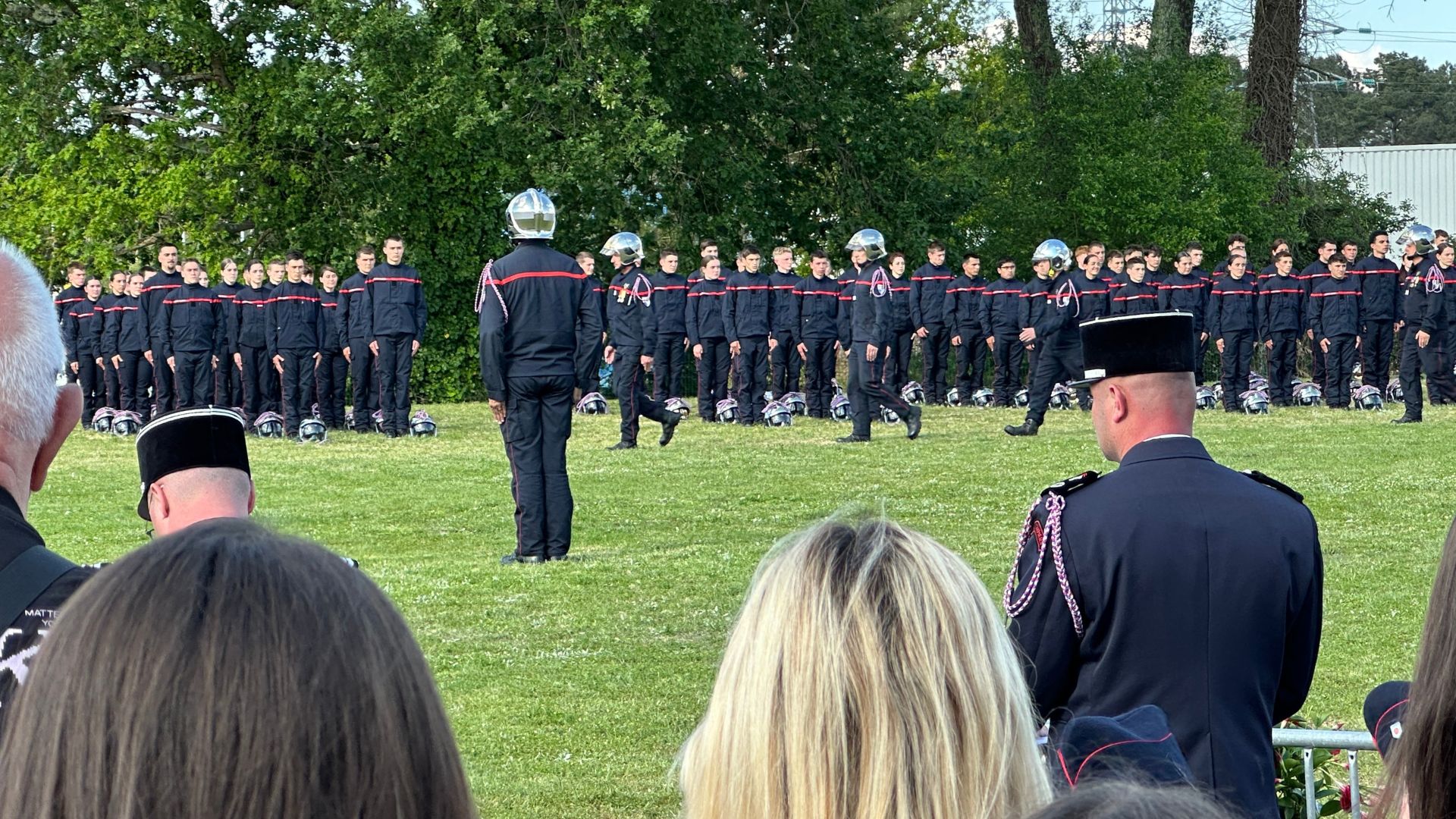 cérémonie de remise de casque aux jeunes sapeurs pompiers de gironde à La Teste de Buch