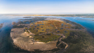 Plan drone de l'Île aux Oiseaux à La Teste de Buch