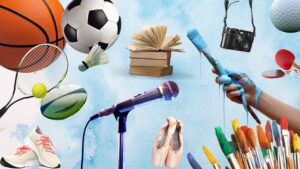 accessoires de sport et d'art pour illustrer les forums des associations sur le bassin d'arcachon