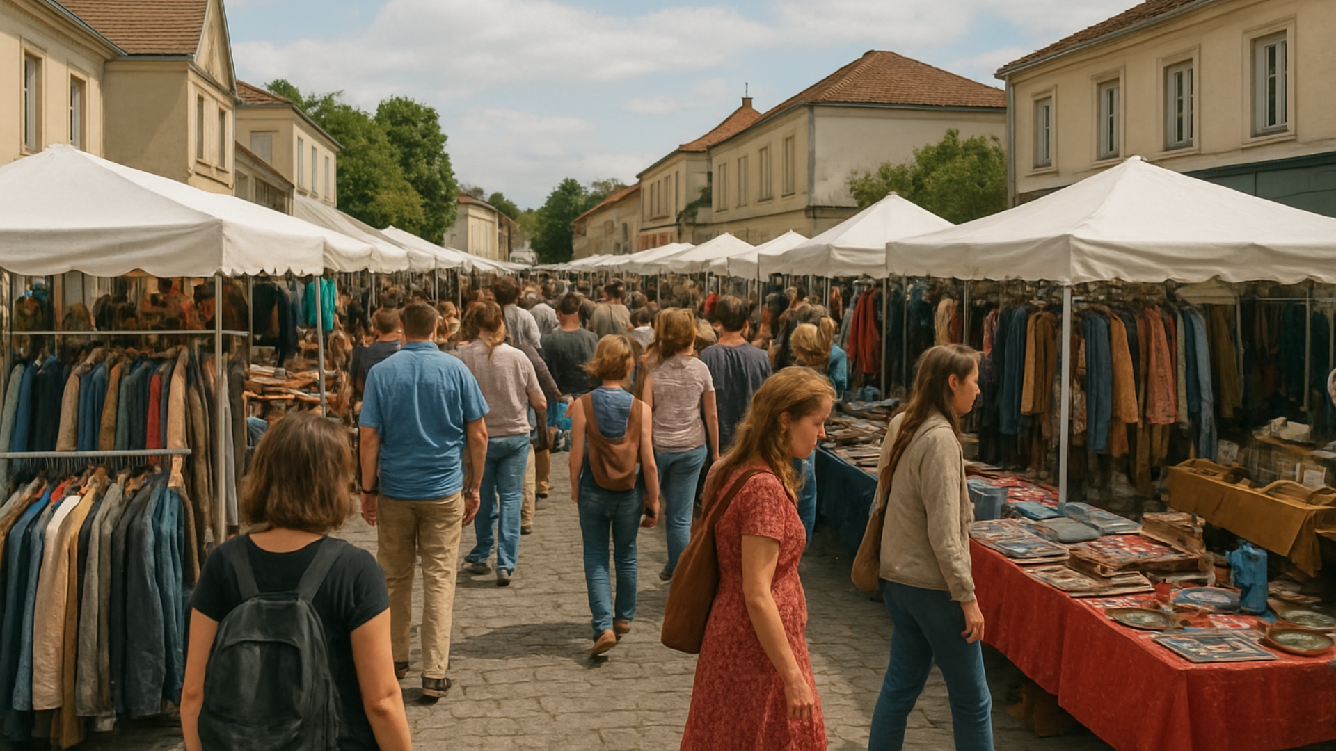 image d'illustration générée par IA pour illustrer la braderie du port de la teste