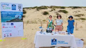 Le stand de la LPO pour le défi Côte à Côte au Cap ferret.