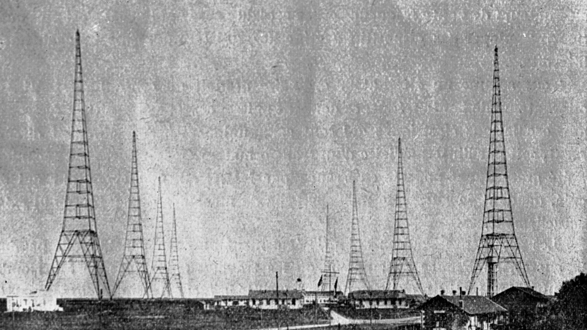 Station radio Marcheprime - Radio telegraph transmission station at Croix-d'Hins