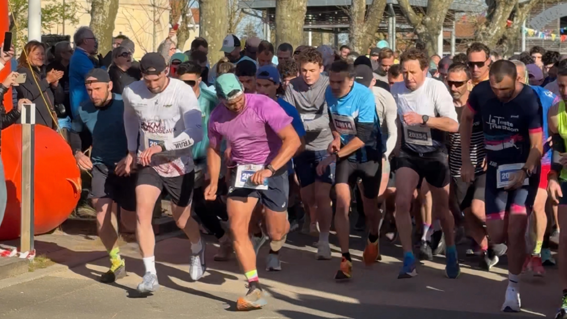 coureurs sur la ligne de départ de l'audengeoise