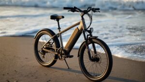 vélo électrique sur une plage