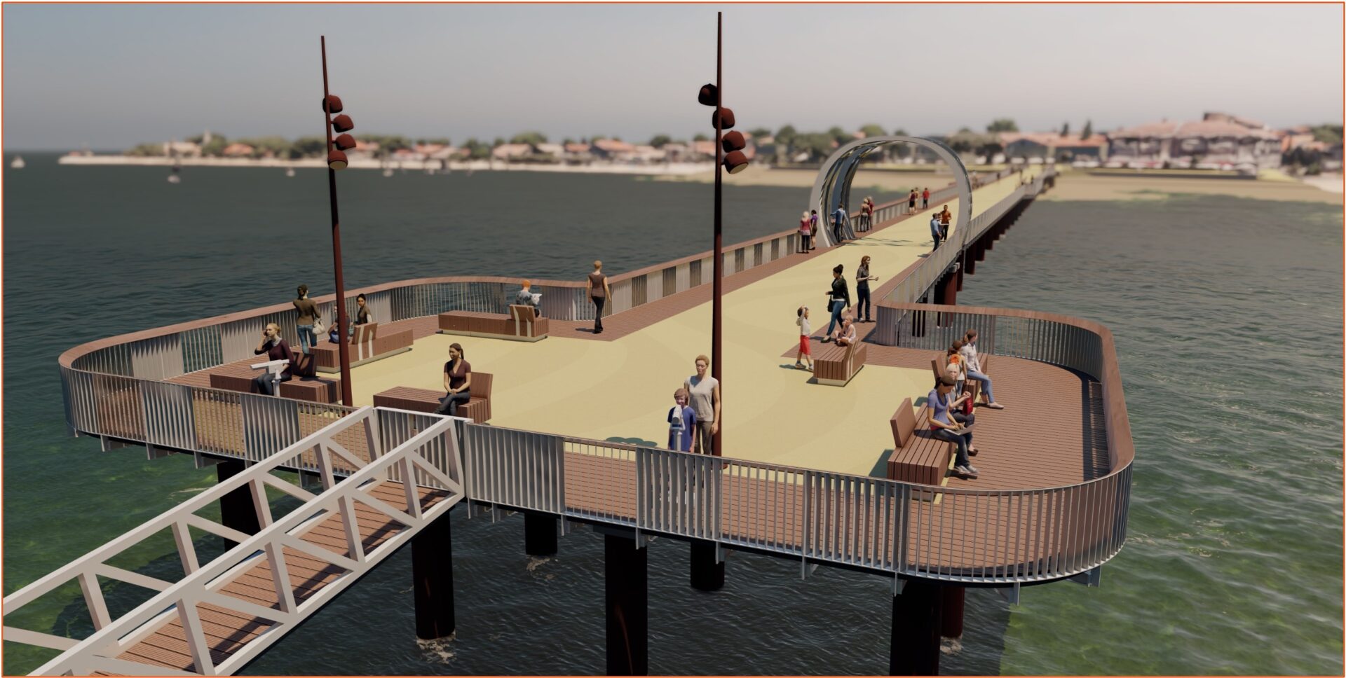 image 3D jetée d'andernos